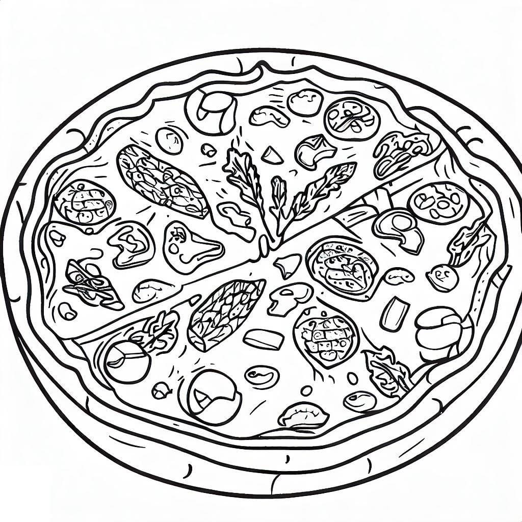 Nice Pizza coloring page