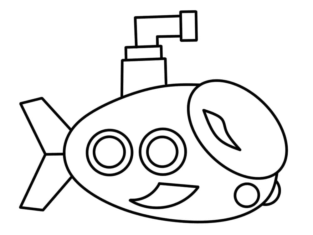 Nice Submarine coloring page - Download, Print or Color Online for Free