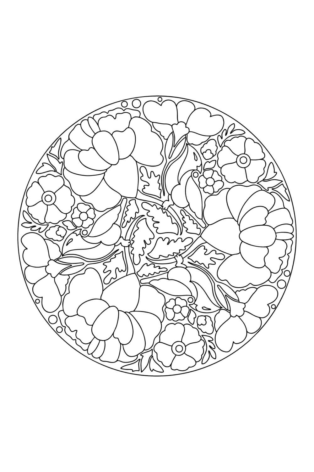 Normal Bird Mandala coloring page