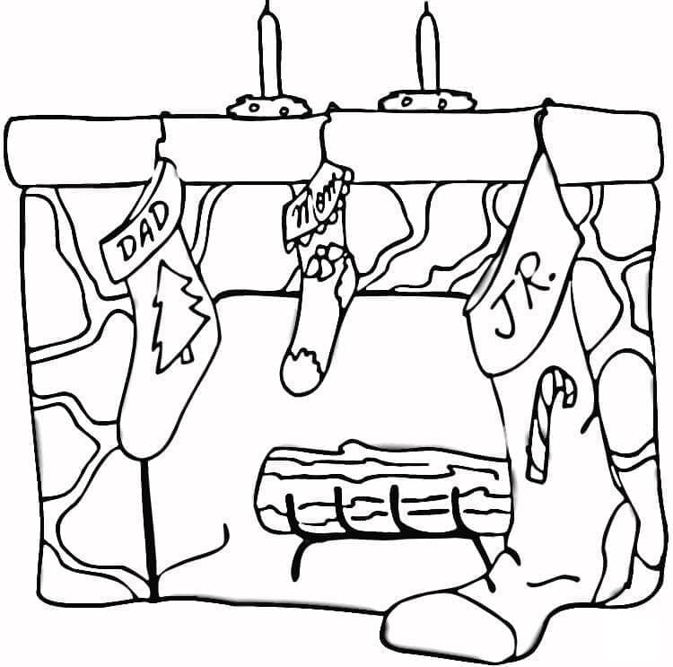 Normal Fireplace coloring page - Download, Print or Color Online for Free