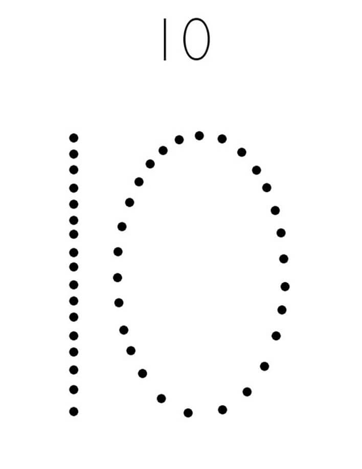 Number 10 Tracing