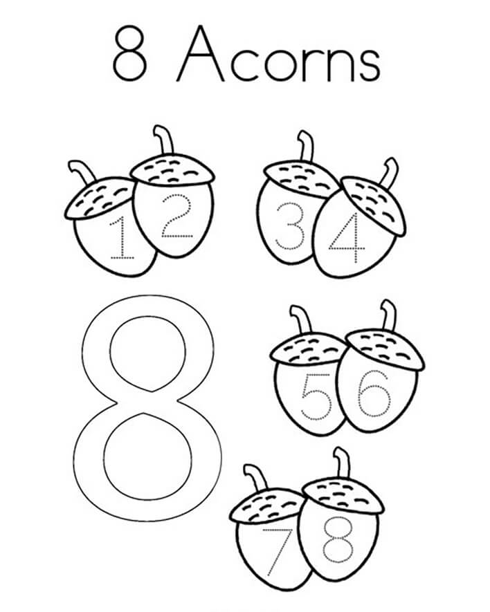 Number 8 Coloring Pages ColoringLib