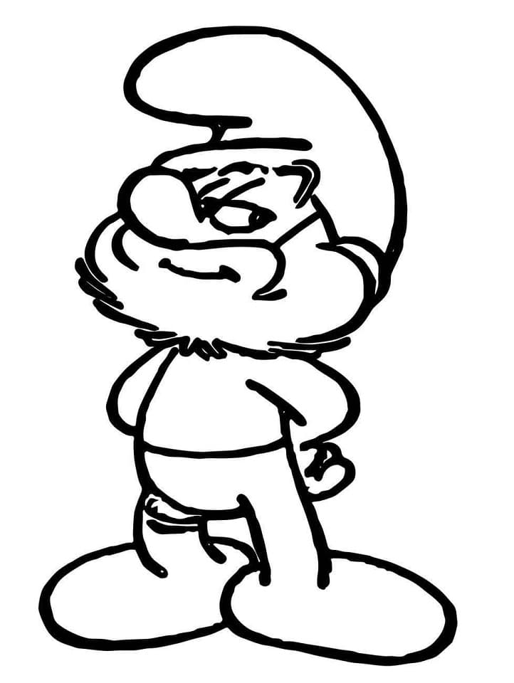 Papa Smurf from The Smurfs coloring page