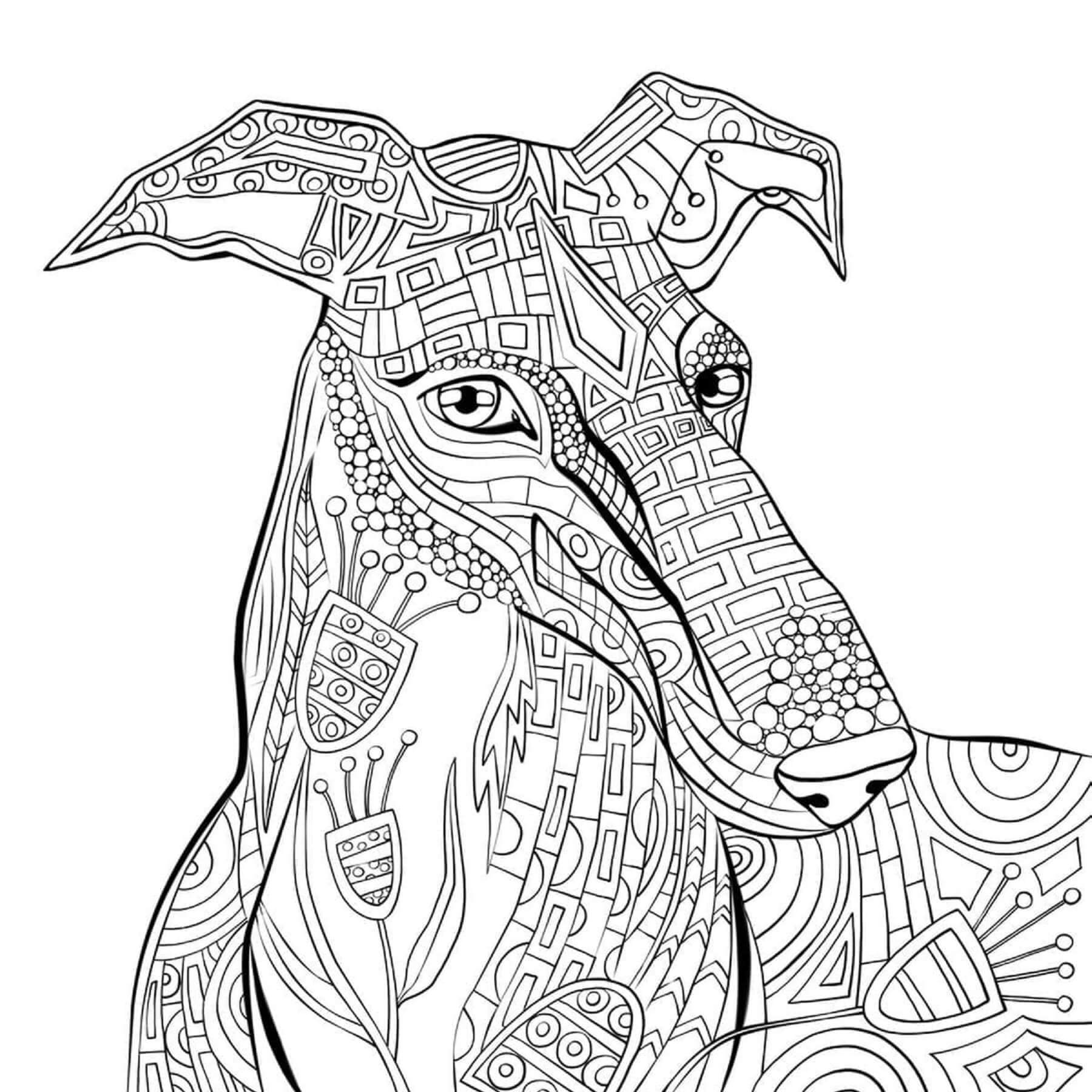 Perfect Dog Mandala coloring page