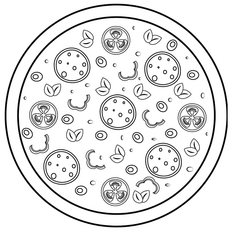 Pizza Free For Kids coloring page