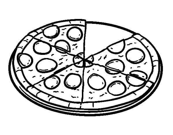 Pizza Printable For Kids coloring page