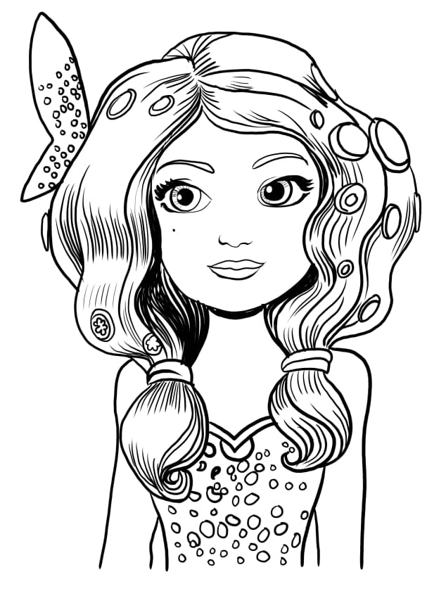 Pretty Mia coloring page