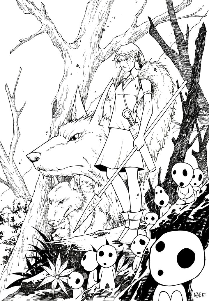 Princess Mononoke and Kodama