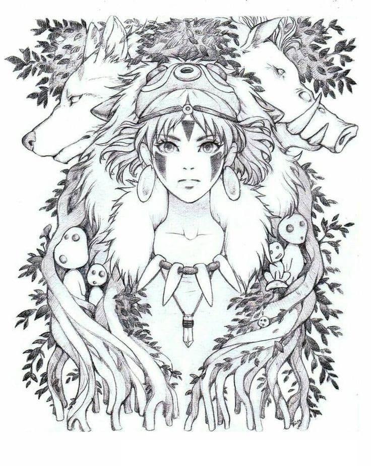 Princess Mononoke Free Printable