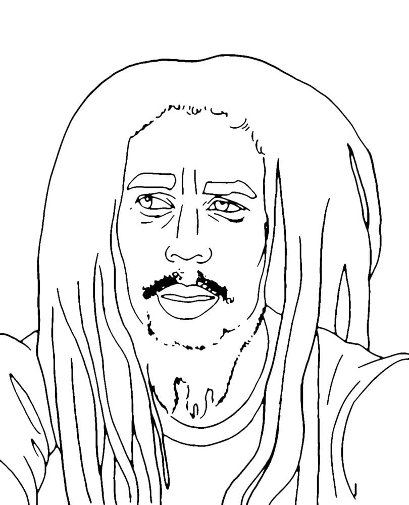 Print Bob Marley coloring page - Download, Print or Color Online for Free