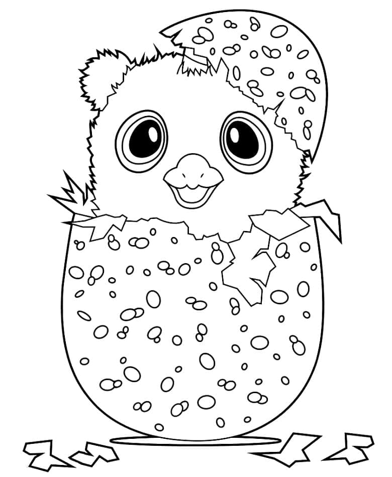 Print Hatchimals coloring page