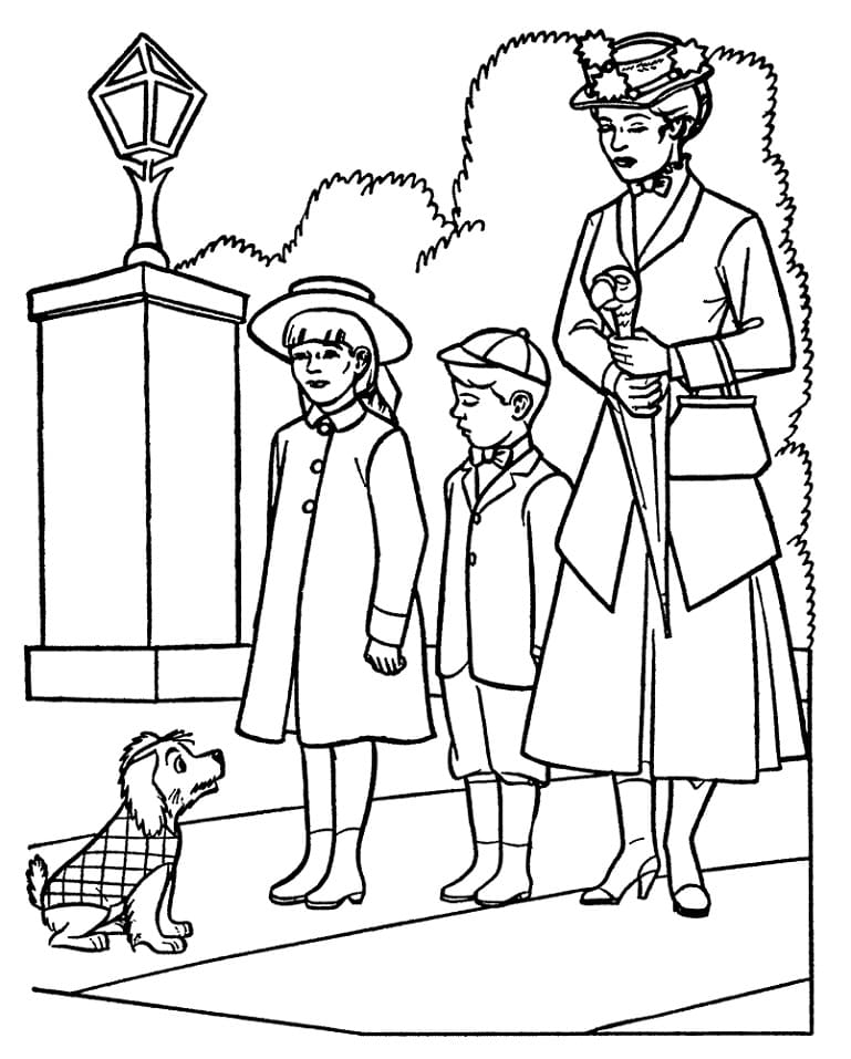 Print Mary Poppins coloring page - Download, Print or Color Online for Free