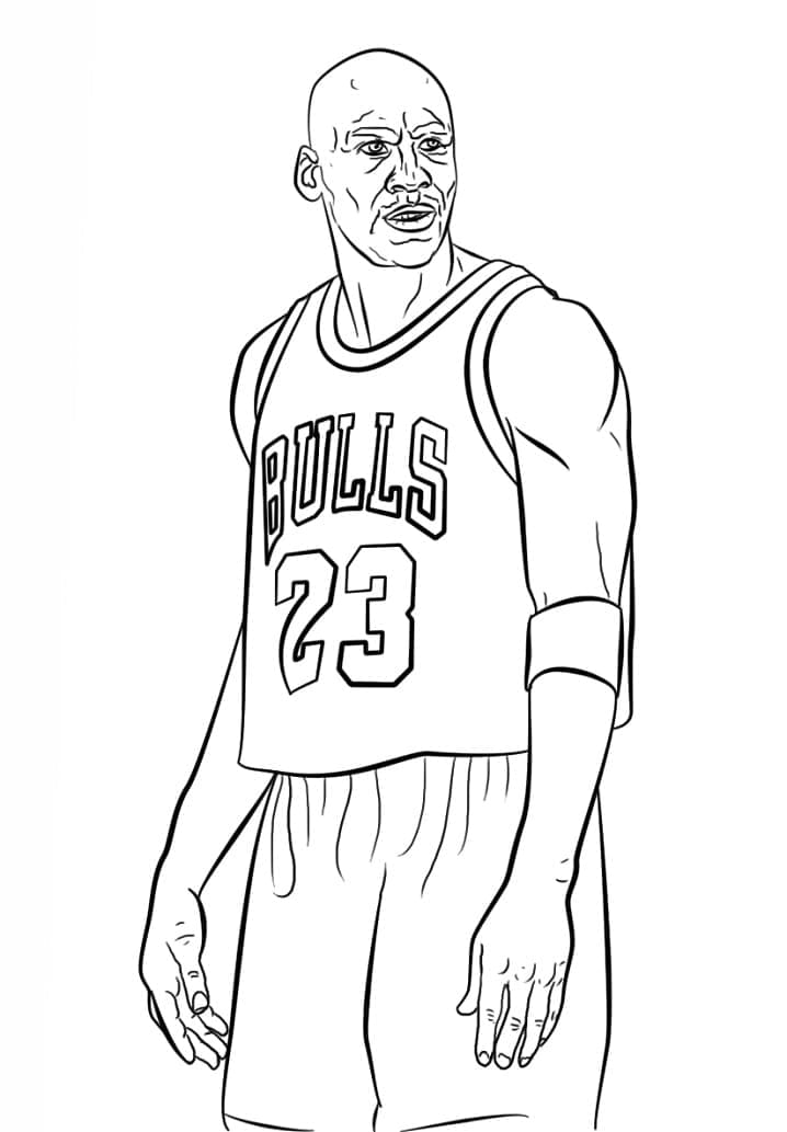 Print Michael Jordan coloring page