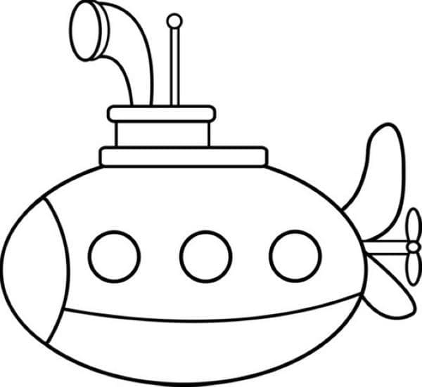 Print Submarine coloring page