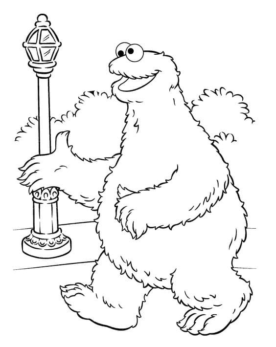 Printable Cookie Monster coloring page