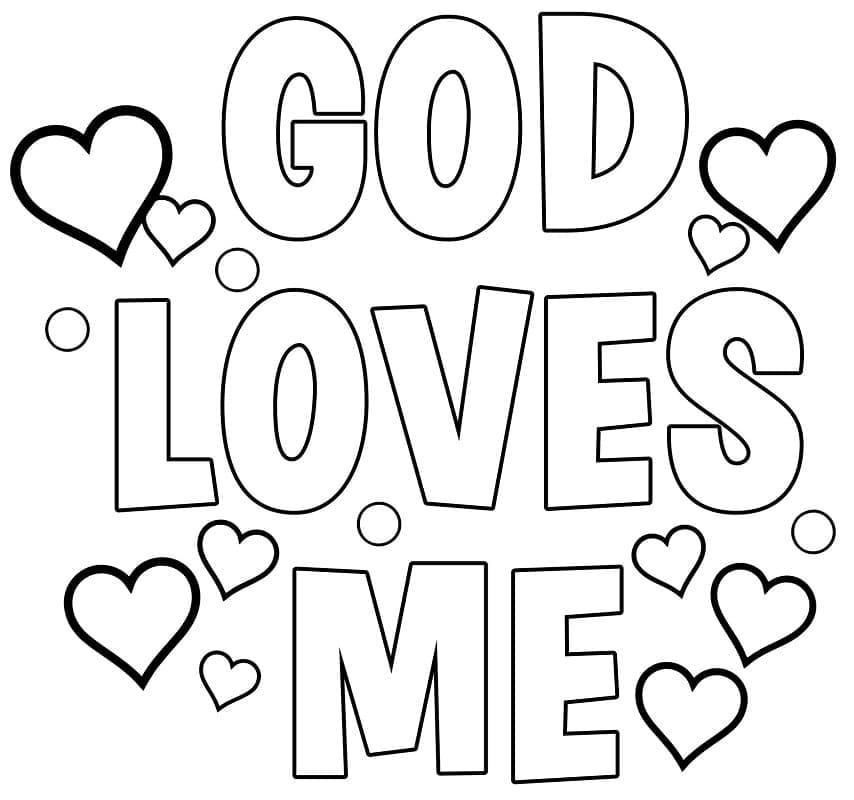 jesus loves you coloring page