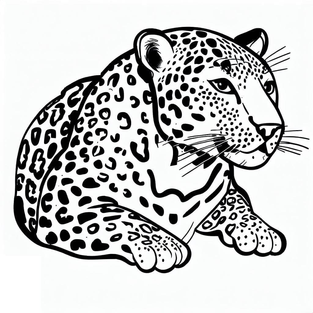 Printable Leopard coloring page - Download, Print or Color Online for Free
