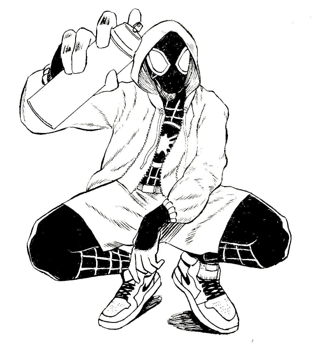 Miles Morales Coloring Page Characters In 2023 Coloring Page | Porn Sex ...