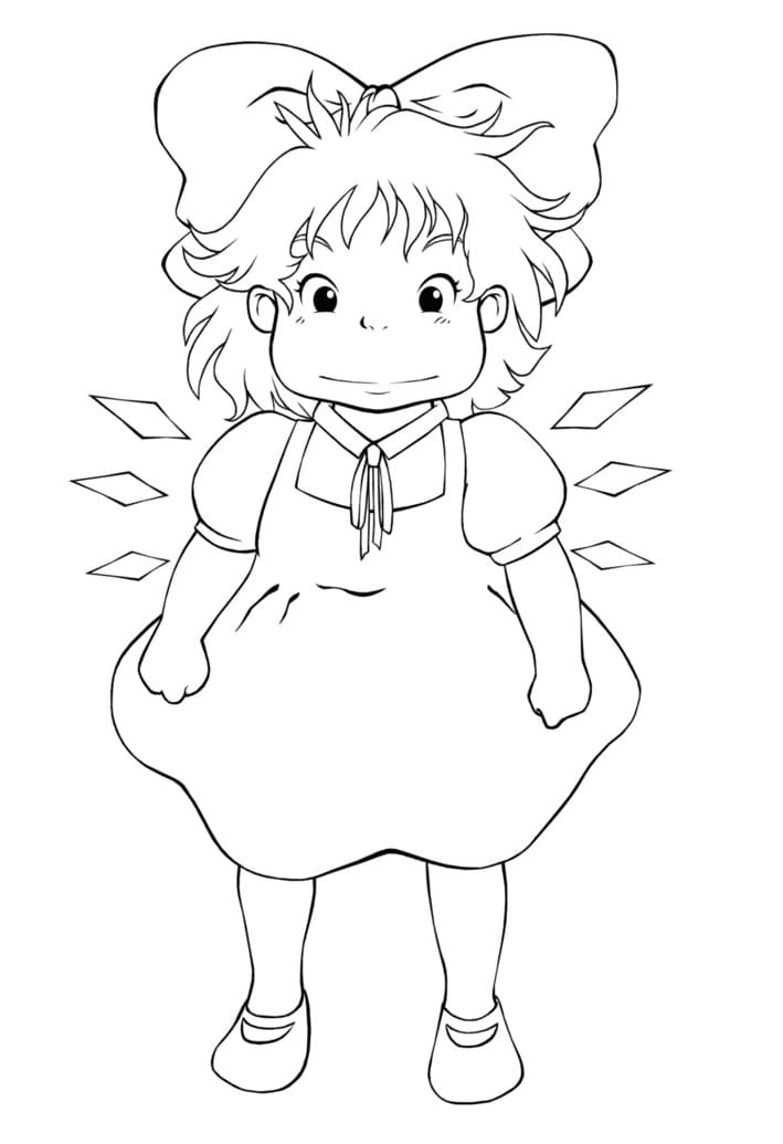 Printable Ponyo coloring page