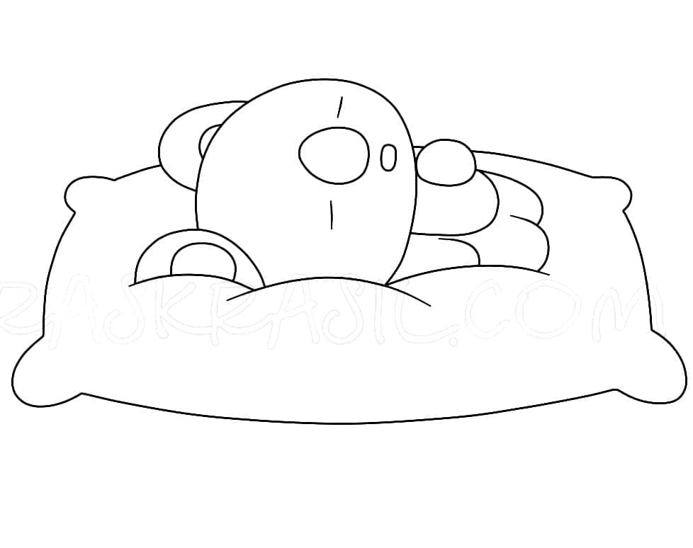 Sleeping Koya coloring page