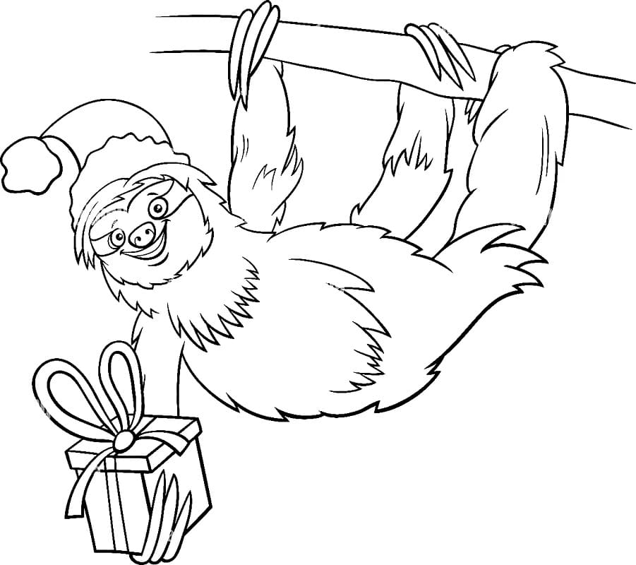 Sloth and Christmas Present