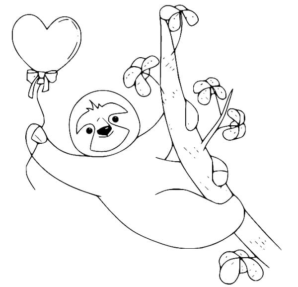 Sloth with A Balloon