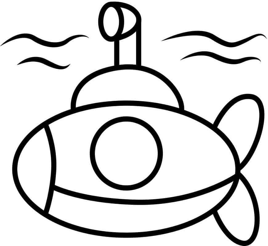 Small Submarine coloring page