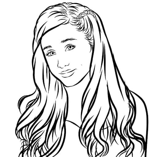Smiling Ariana Grande coloring page - Download, Print or Color Online ...