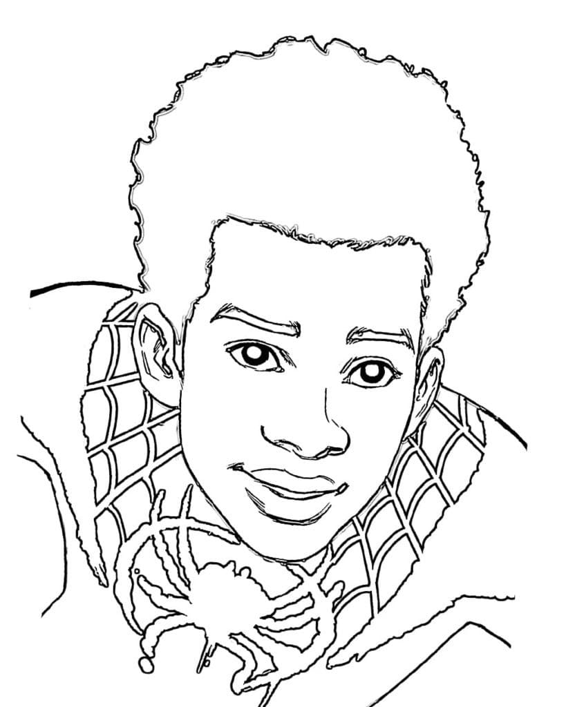 Smiling Miles Morales coloring page - Download, Print or Color Online ...
