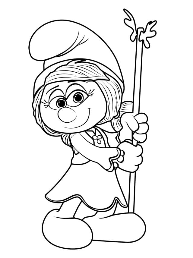 Smurfwillow from The Smurfs coloring page