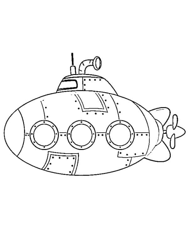 Submarine Free For Kids coloring page