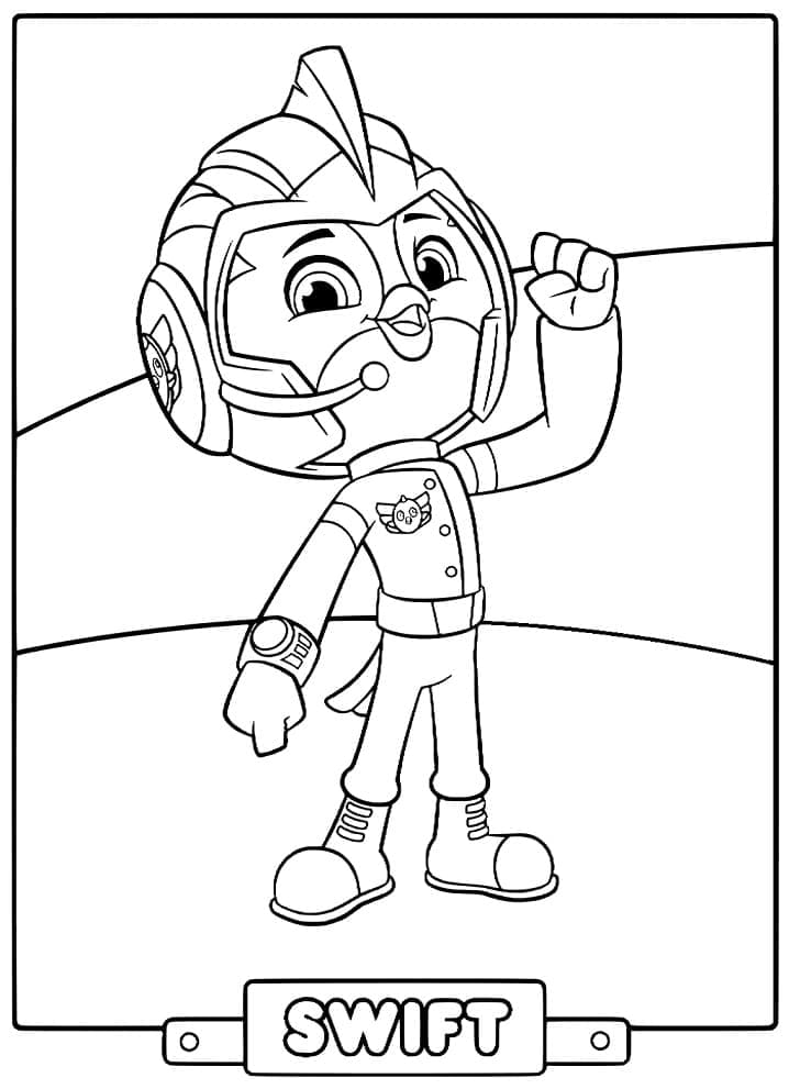 Swift in Top Wing coloring page