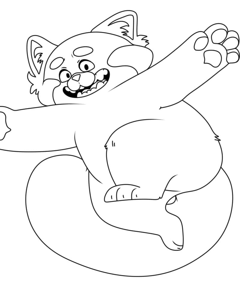 Turning Red 3 coloring page