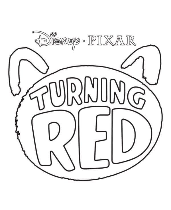 Turning Red Logo coloring page