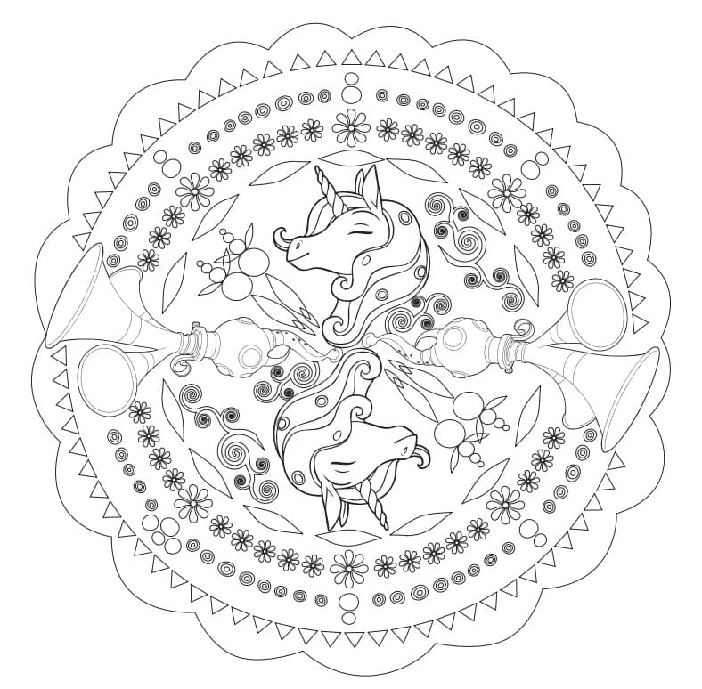 Unicorn in Mia and Me coloring page