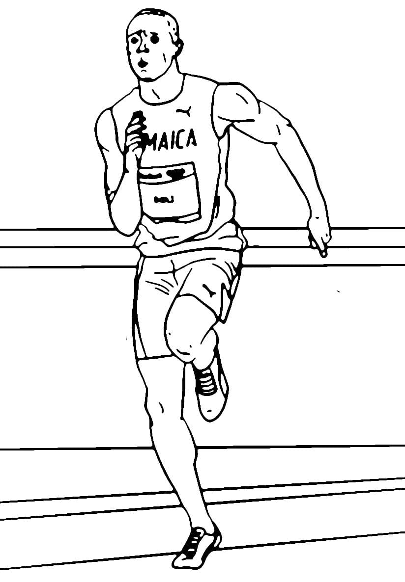 Usain Bolt coloring page