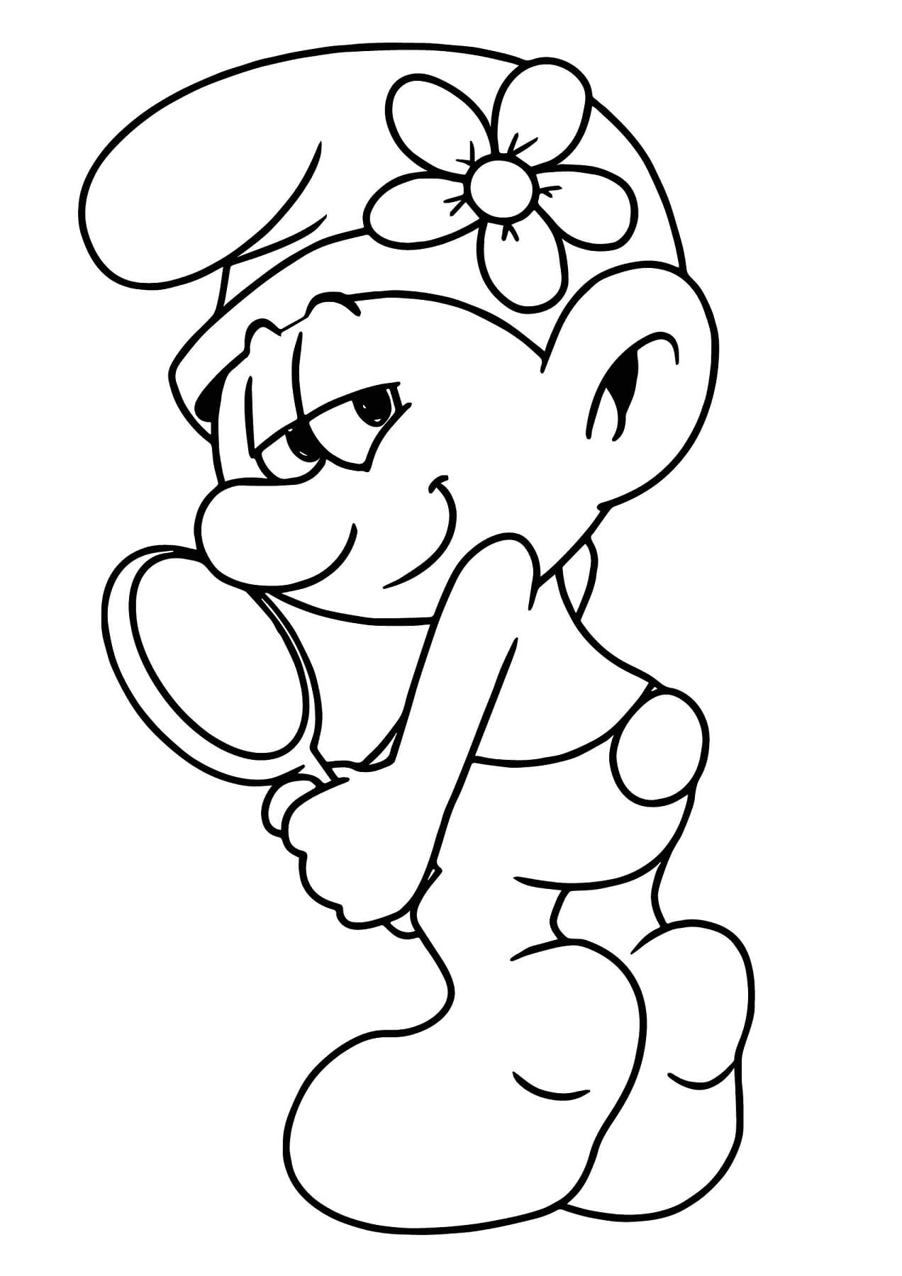 Vanity Smurf from The Smurfs coloring page