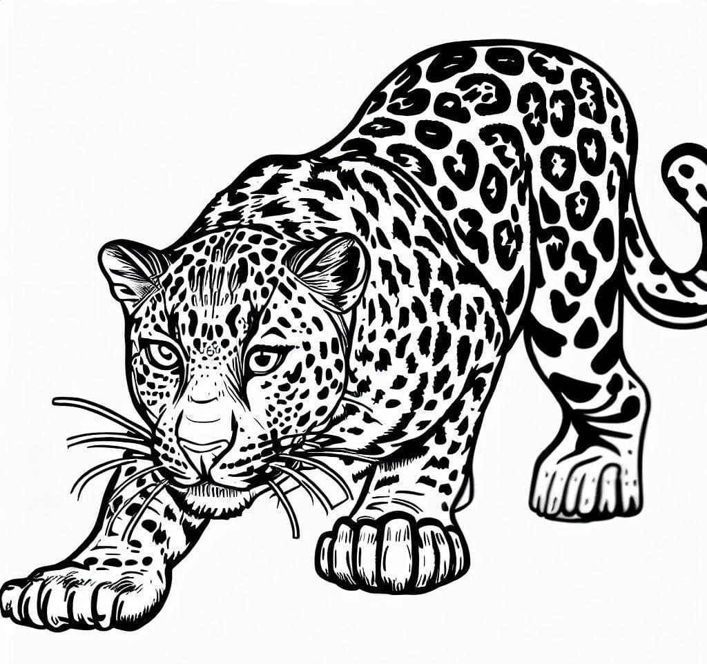 Wild Leopard coloring page - Download, Print or Color Online for Free