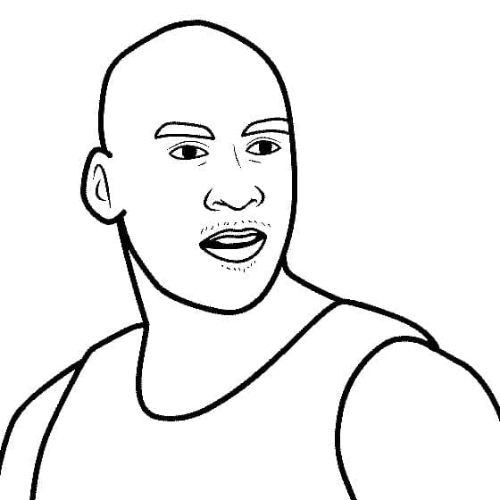 Young Michael Jordan coloring page