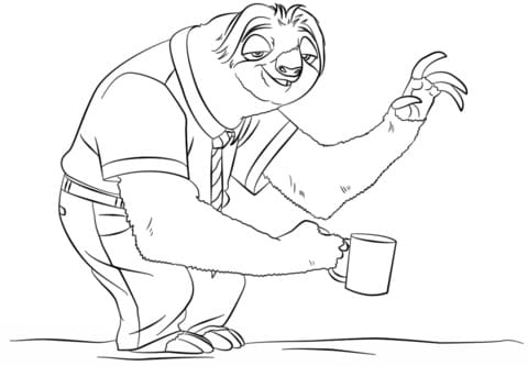 Zootopia Flash coloring page