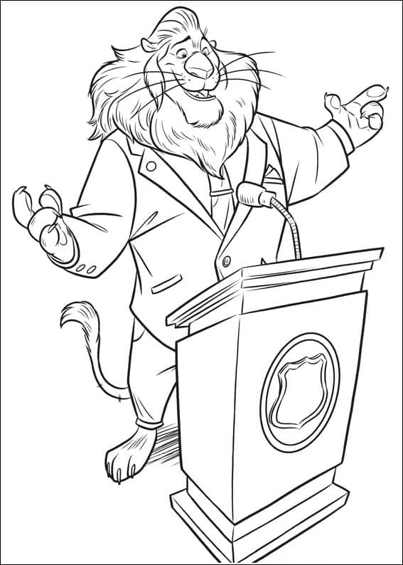 Zootopia Mayor Lionheart