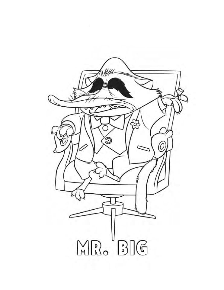 Zootopia Mr. Big coloring page