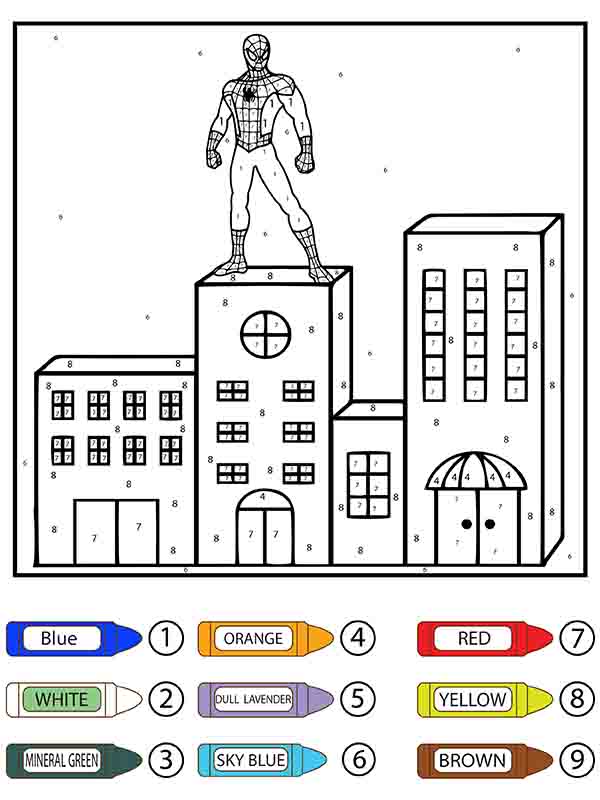 Easy Spiderman Hero Paint By Numbers - Paint By Numbers