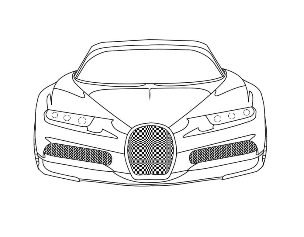 A Bugatti Car coloring page - Download, Print or Color Online for Free