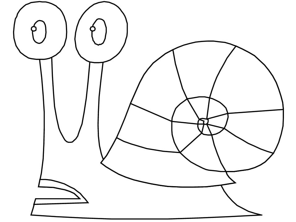 A Funny Snail coloring page