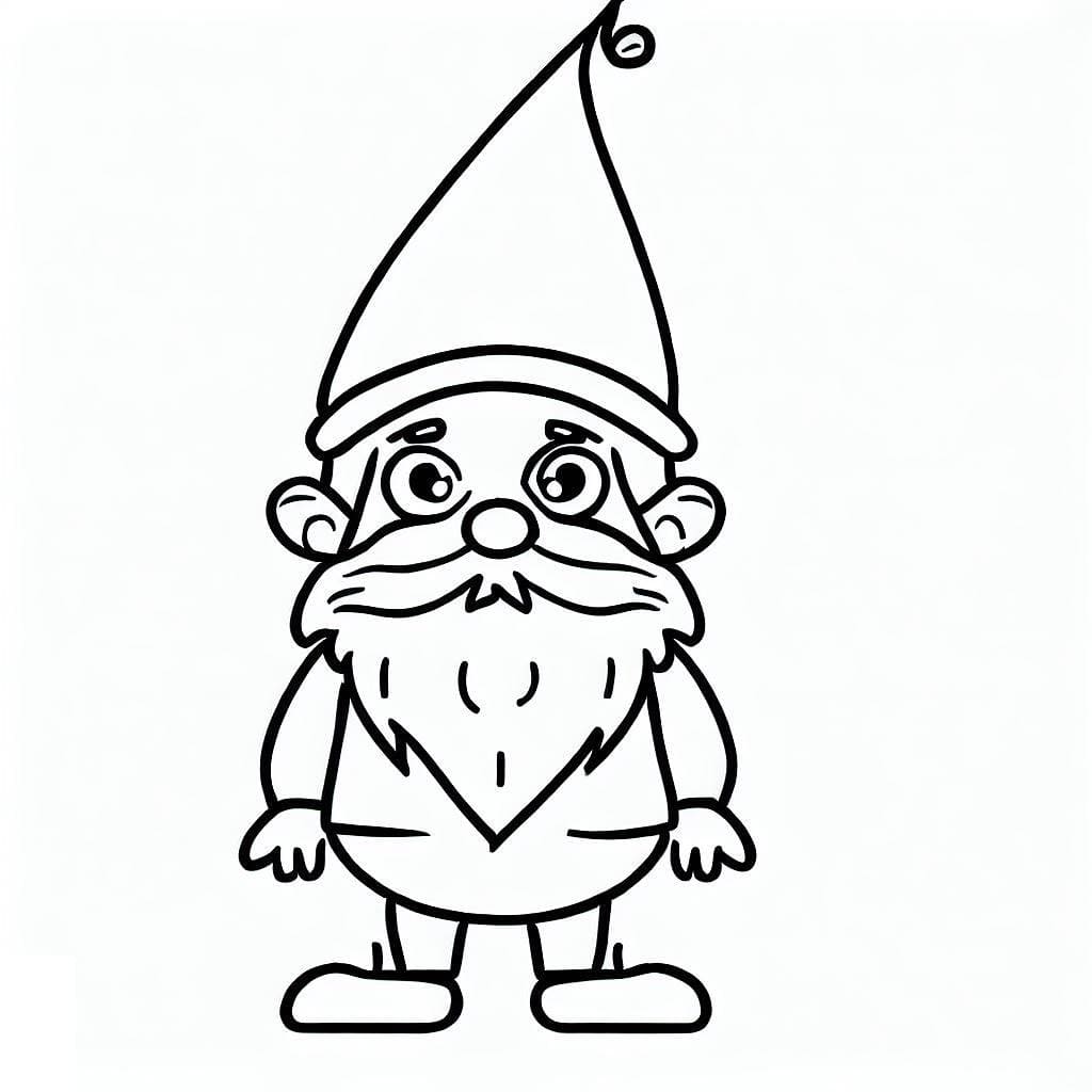 A Gnome coloring page - Download, Print or Color Online for Free
