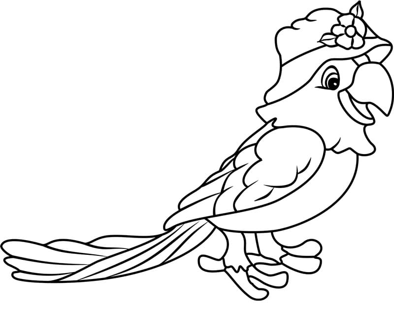 A Lovely Parrot coloring page