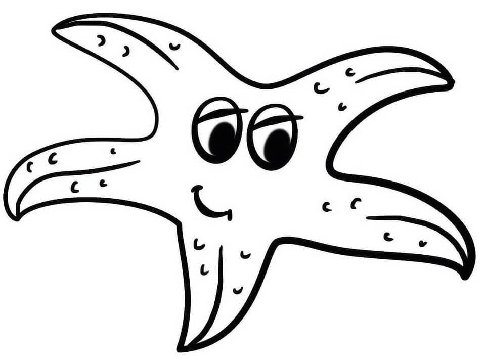 A Lovely Starfish coloring page