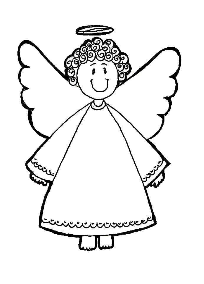 Adorable Angel Coloring Page - Download, Print Or Color Online For Free