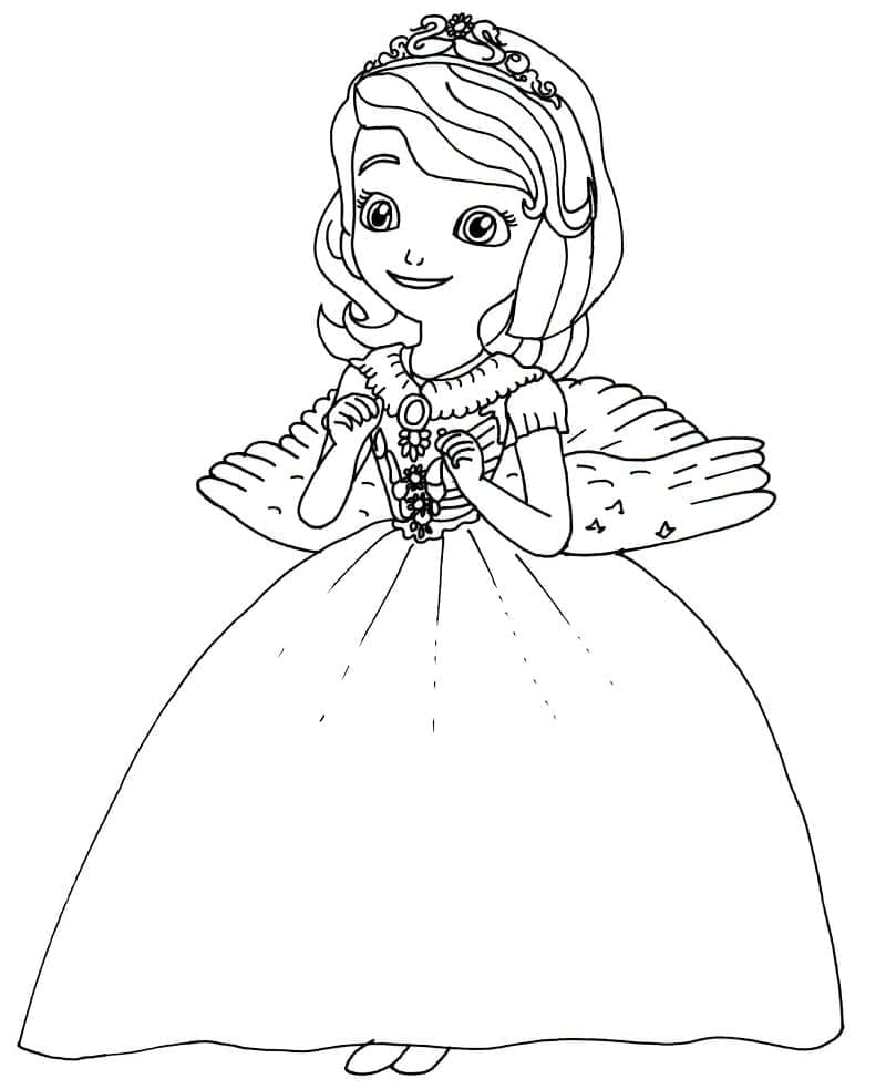 Adorable Sofia coloring page